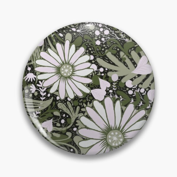 Item preview, Floral Abundance green and grey designed and sold by Joanne-Amanda.