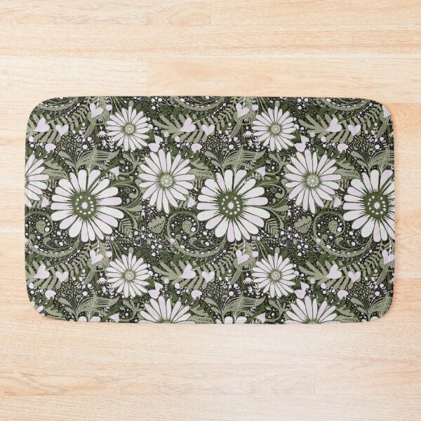 Item preview, Floral Abundance green and grey designed and sold by Joanne-Amanda.