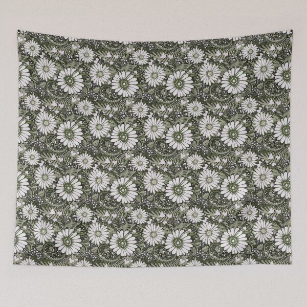 Item preview, Floral Abundance green and grey designed and sold by Joanne-Amanda.