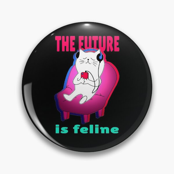Item preview, The Future Is Feline Cat Person Funny Quote Love Cats designed and sold by sillyquestions.