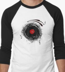 Vinyl Records Retro Grunge Men's Baseball ¾ T-Shirt