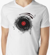 Vinyl Records Retro Grunge Men's V-Neck T-Shirt