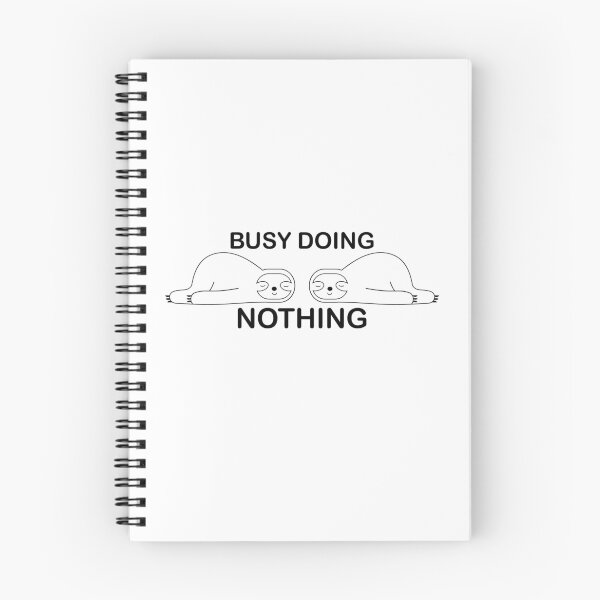 Item preview, BUSY DOING NOTHING TWO CUTE SLOTHS BLACK AND WHITE designed and sold by CHVRDesing.