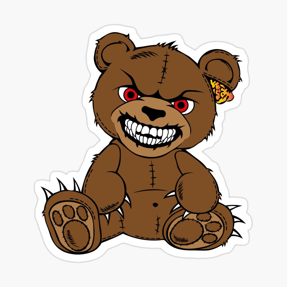 evil stuffed bear