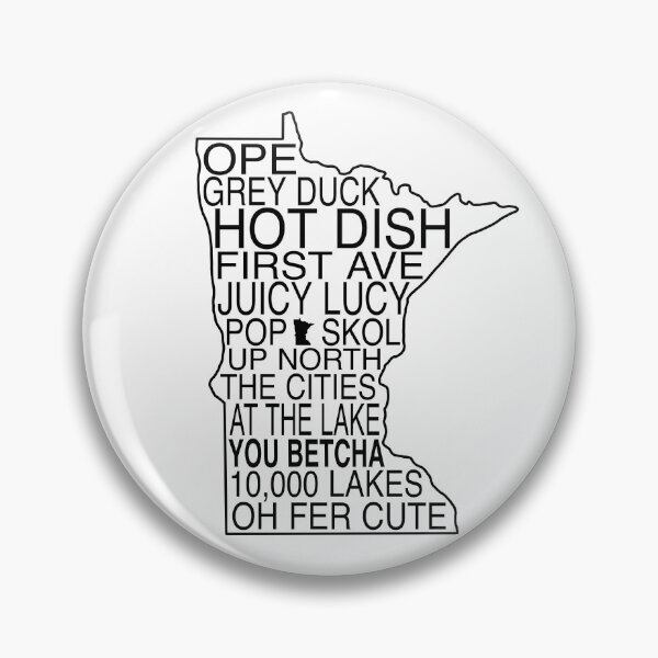 Item preview, Minnesota state outline local slang phrases designed and sold by Oliveandella.