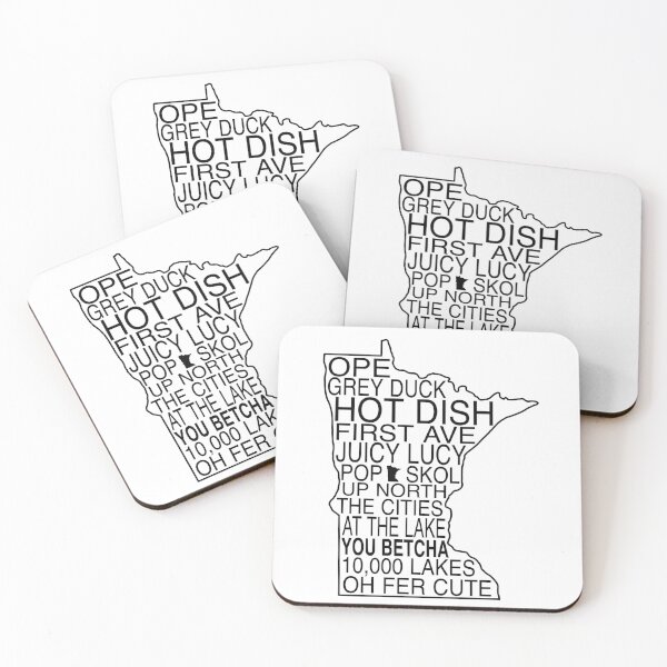Item preview, Minnesota state outline local slang phrases designed and sold by Oliveandella.