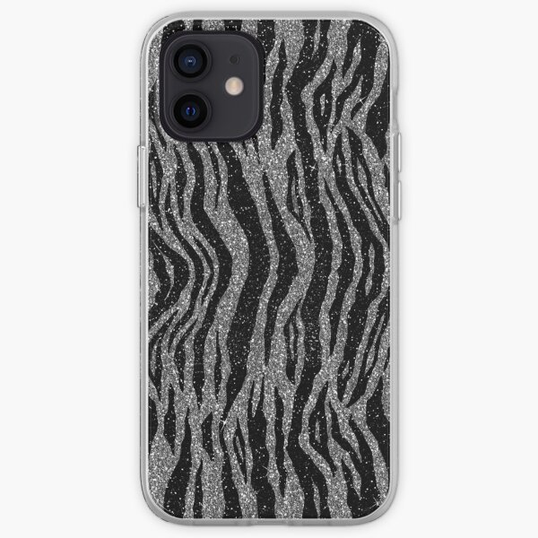Black and Grey Zebra Print iPhone Soft Case
