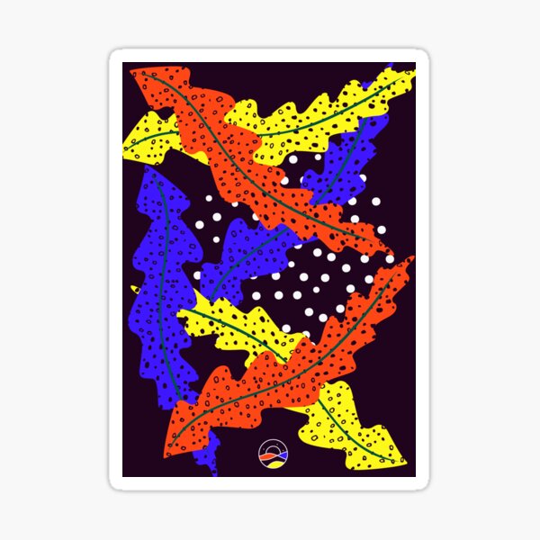 Chaos of leaves Sticker