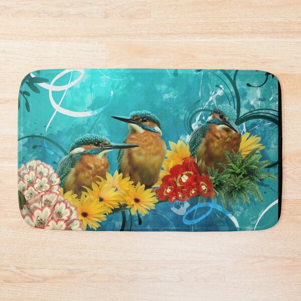 Item preview, Kingsfishers with lovely flowers. designed and sold by koalas1414.