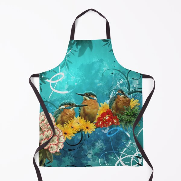 Item preview, Kingsfishers with lovely flowers. designed and sold by koalas1414.