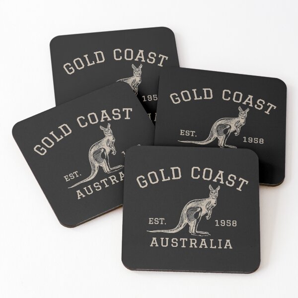 Item preview, Gold Coast Australia Down Under Kangaroo Vintage Athletic Style  designed and sold by Hoiho Adventure Shirts.