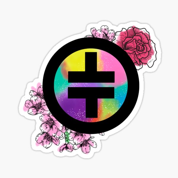 Take That - Colorful Symbol + Floral Sticker