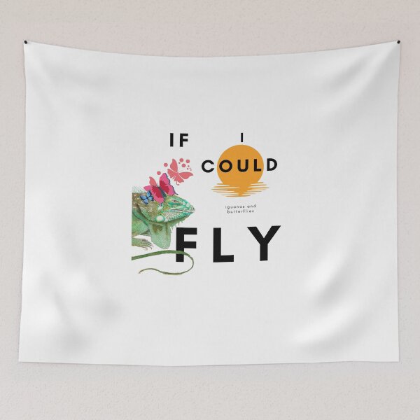 Item preview, IF I COULD FLY IGUANA AND BUTTERFLIES designed and sold by Flirt-Teez.