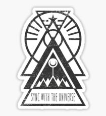 Sync with the Universe - Typography and Geometry Sticker