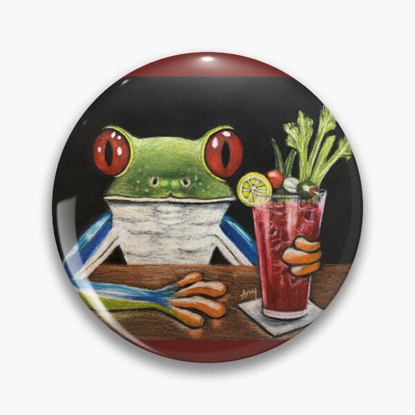 Item preview, Bloody Mary Frog designed and sold by GardenPartyArt.