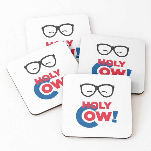 Item preview, Cute Holy Cow! with Glasses designed and sold by prettyfab.