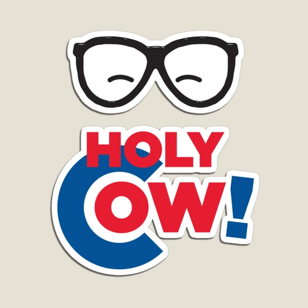 Cute Holy Cow With Glasses Chicago Cubs T-shirt - Personalized