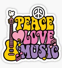 Frieden Liebe Musik Sticker