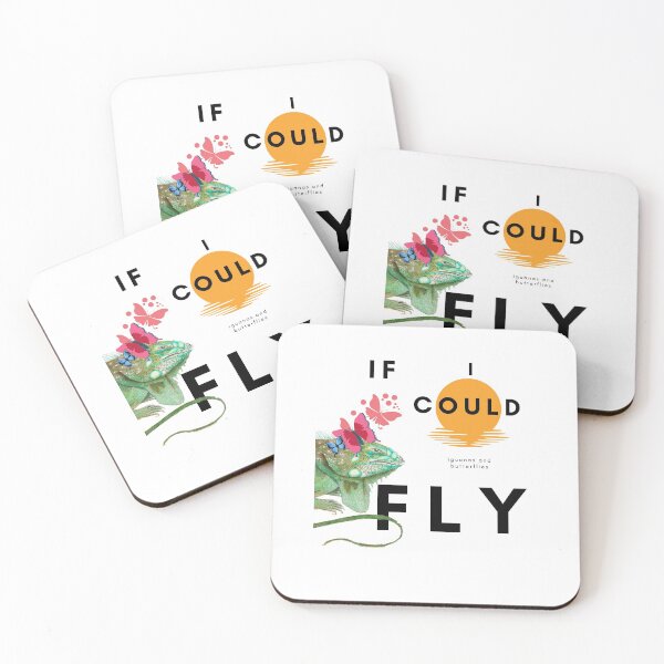 Item preview, IF I COULD FLY IGUANA AND BUTTERFLIES designed and sold by Flirt-Teez.