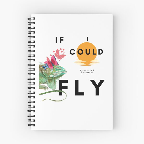 Item preview, IF I COULD FLY IGUANA AND BUTTERFLIES designed and sold by Flirt-Teez.