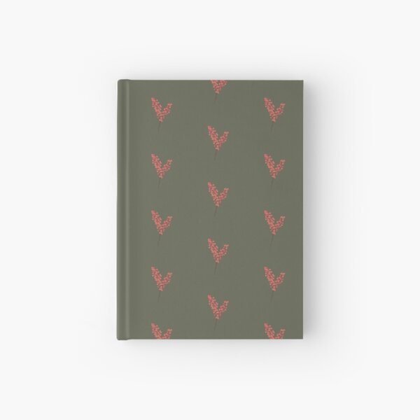 Orange Red and Green Winter Floral Hardcover Journal