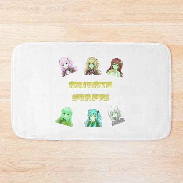 Item preview, six cute anime zombie girls arigato senpai text designed and sold by Omniodise.