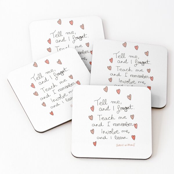 Item preview, Tell me, and I forget. Teach me and I remember. Involve me, and I learn designed and sold by Abracadabrantes.