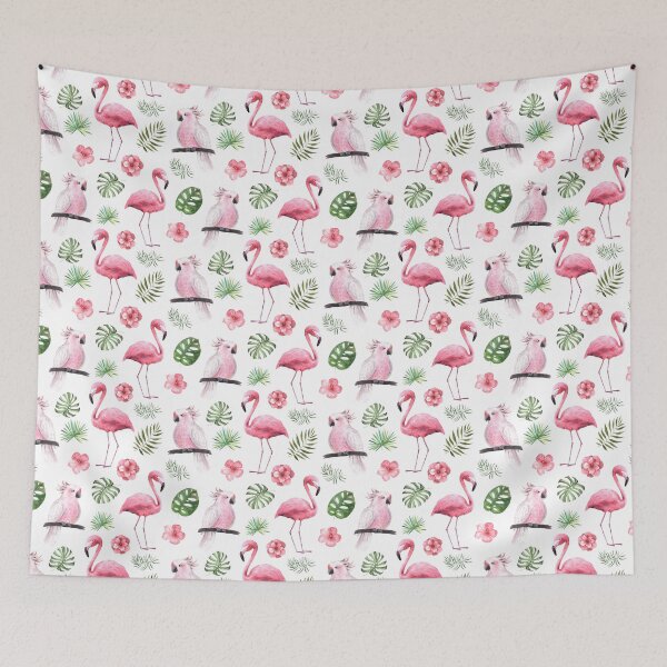 Item preview, Ara and Flamengo Tropical Print designed and sold by BellaNora.