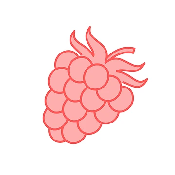 Artwork thumbnail, Simple Pink Raspberry Fruit Pattern by hearthearts