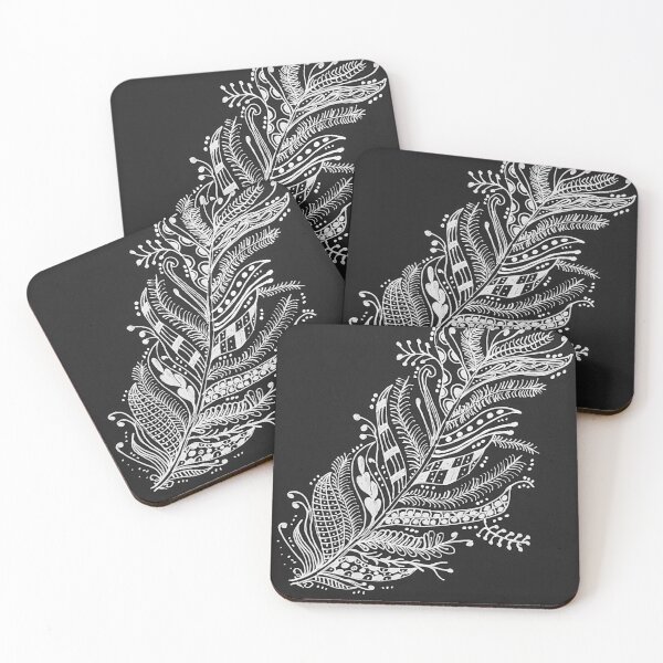 Item preview, Zentangle art feather designed and sold by J Rier Photography.