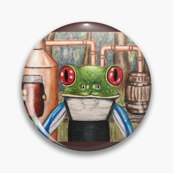 Item preview, Moonshine Frog designed and sold by GardenPartyArt.