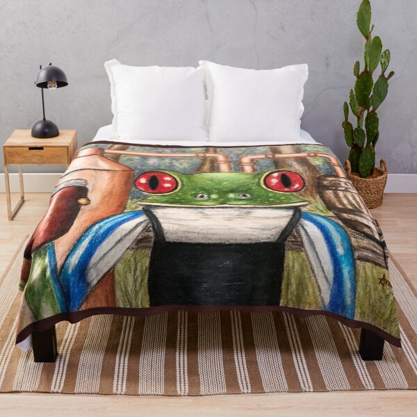 Item preview, Moonshine Frog designed and sold by GardenPartyArt.