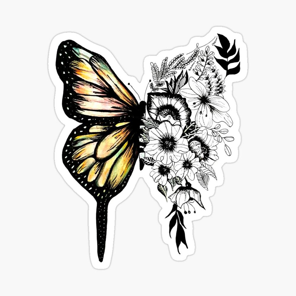 Empowered Butterfly  Mystical Butterfly Face Stickers - Profusion