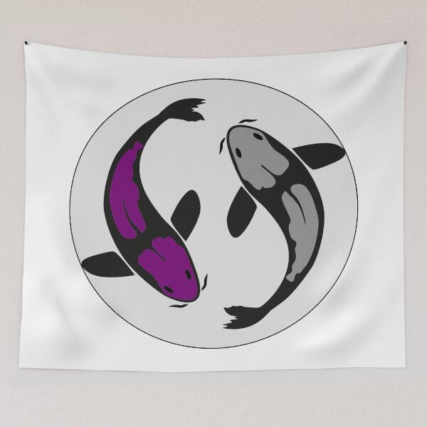 Item preview, Asexual Pride Minimalist Koi designed and sold by failephant-art.