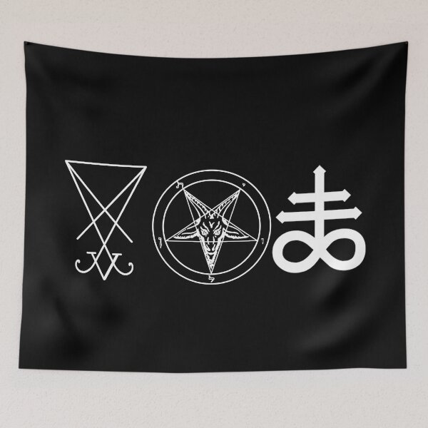 Item preview, Sigil of Lucifer, Sigil of Baphomet and Leviathan Cross  Satanic Tri-Symbol designed and sold by satan-us.