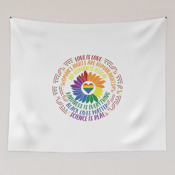 Item preview, Love is Love Womans Rights Are Human Rights No Human is Illegal Black Lives Matter designed and sold by stacyanne324.