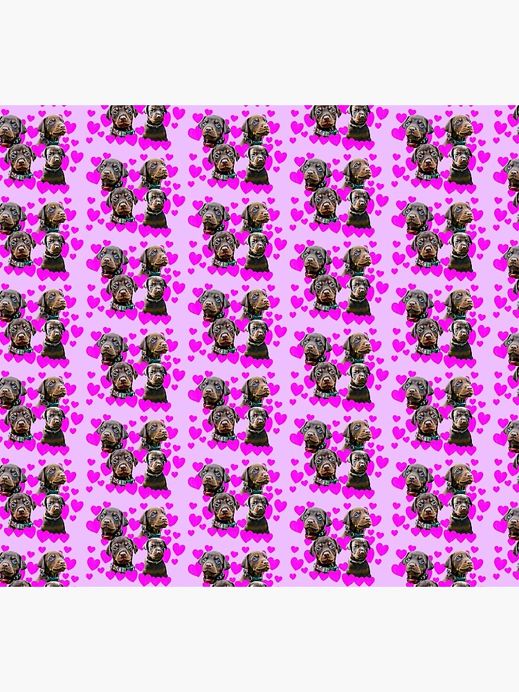 Thumbnail 5 of 5, Socks, Doberman Puppies - Socks (Pink Hearts) designed and sold by HohenhallaDobes.