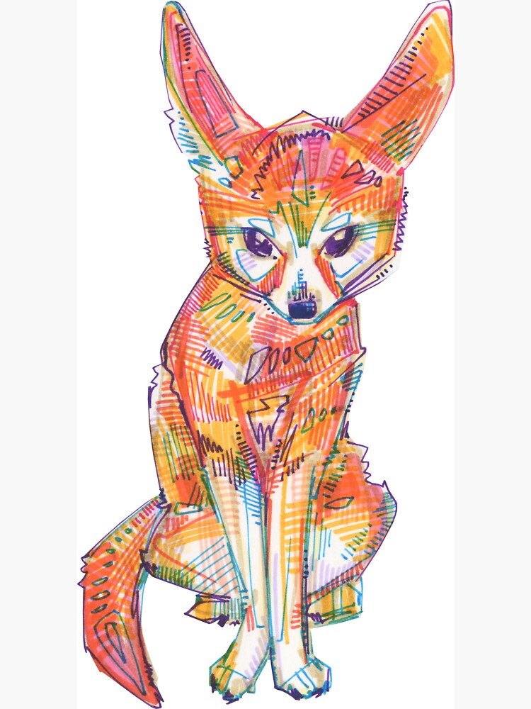 Fennec Fox Drawing - 2016 by gwennpaints