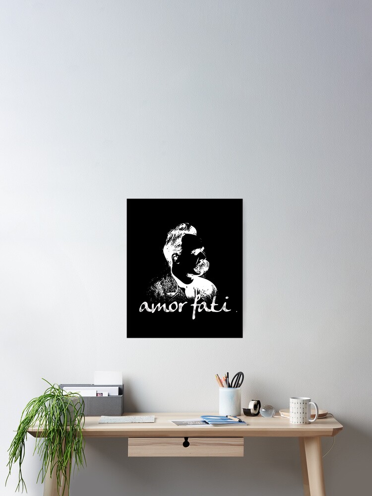 Imagen 2 de 3, Póster con la obra Nietzsche Amor Fati Love of Fate, diseñada y vendida por Redusedone.