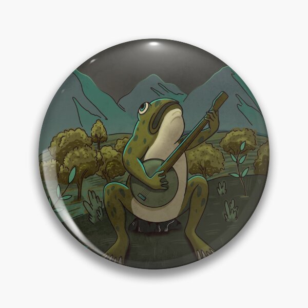 Item preview, Frog singing to the full moon designed and sold by Xaibeeh.