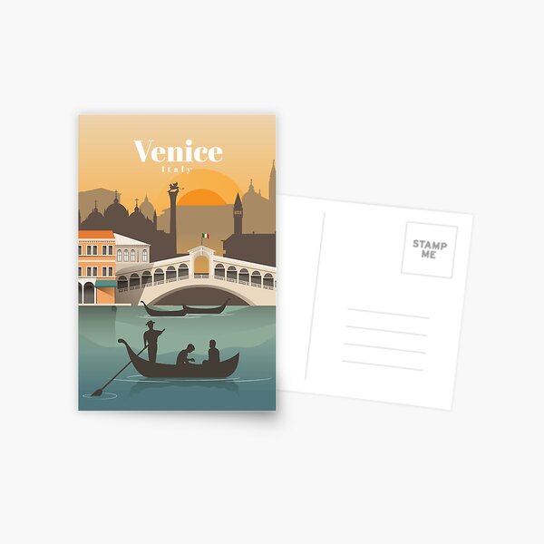 Traveling to Venice Italy  Postcard