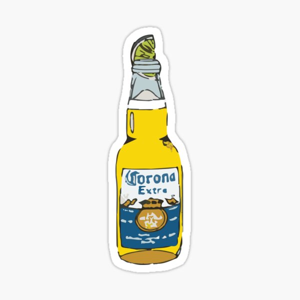 Bier mit Limette Sticker