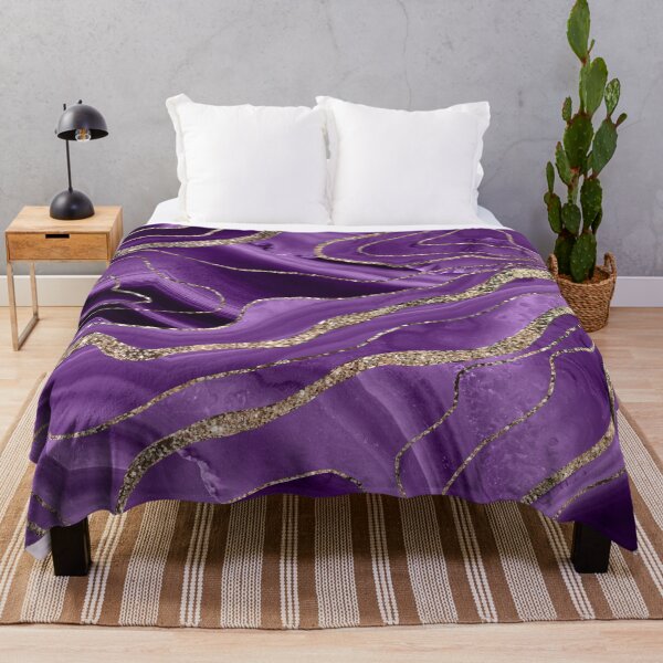 Item preview, Purple Agate Gold Glitter Glam #1 (Faux Glitter) #marble #decor #art designed and sold by Anita's & Bella's Art.