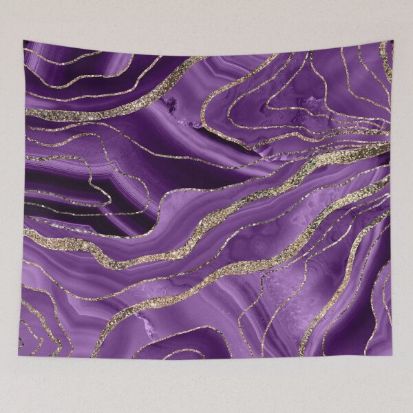 Item preview, Purple Agate Gold Glitter Glam #1 (Faux Glitter) #marble #decor #art designed and sold by Anita's & Bella's Art.