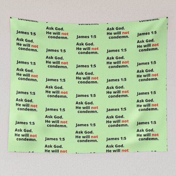 Item preview, James 1:5 Ask God. He will not condemn. (v2) designed and sold by MGonline.