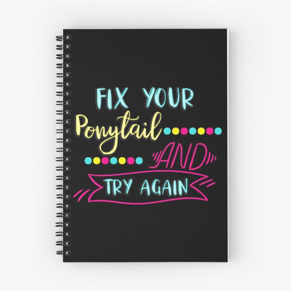 Item preview, Fix your Ponytail and Try again Typography Souvenirs Gifts designed and sold by Nzgiftsandmore.