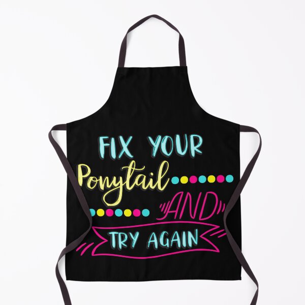 Item preview, Fix your Ponytail and Try again Typography Souvenirs Gifts designed and sold by Nzgiftsandmore.