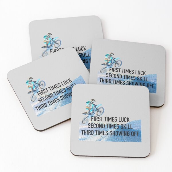 Item preview, Motor Cross Dirt Bike First Times Luck Second Times Skill Third Times Showing Off Motor Cross designed and sold by Cute Designs Shop.