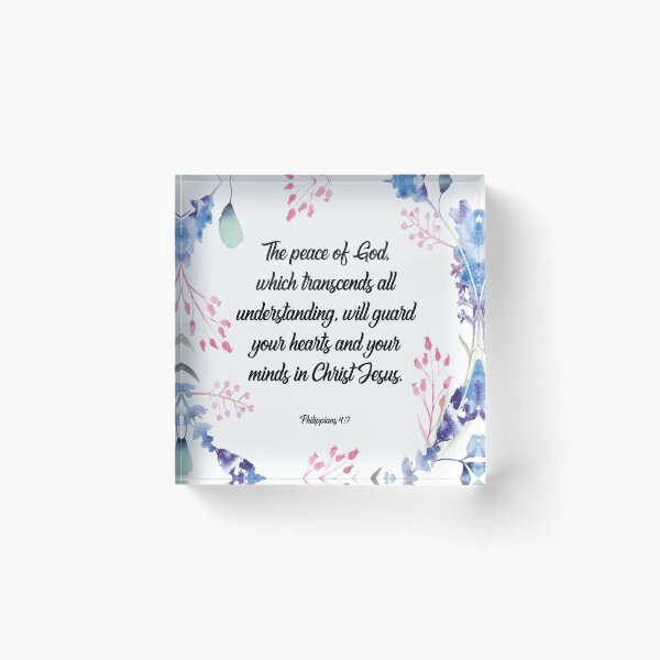 Item preview, The peace of God, happiness positivity, Philippians 4:7, Bible verse, scripture, Christian gift designed and sold by Christian Word Art.