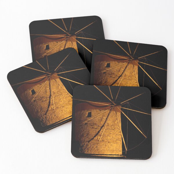 Item preview, Old greek windmill at night designed and sold by Michaelerch.